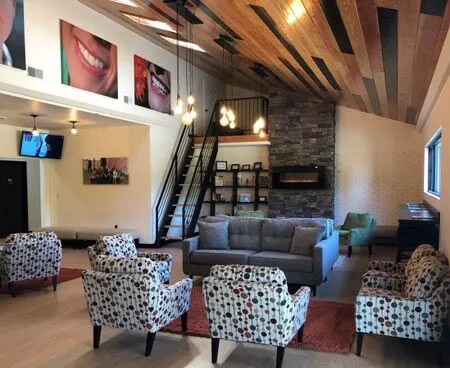 Beautiful waiting area Carmi family dental